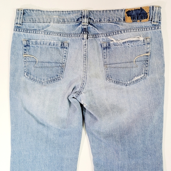 AMERICAN EAGLE ♡ Vintage Factory Faded 'n Distressed Boyfriend 77 Jeans 12S - Picture 15 of 17